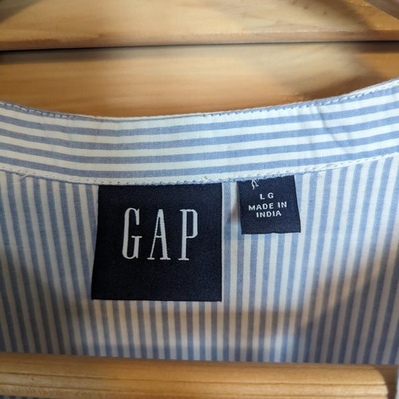 Robe d'été très féminine rayée bleue et blanche - Picture 3 of 4